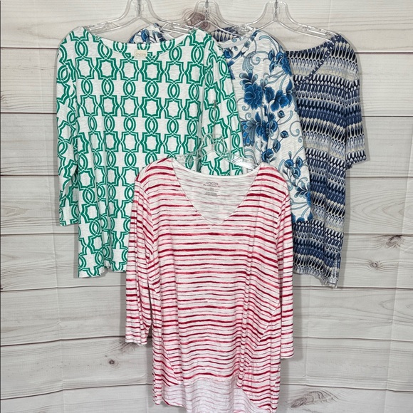 Lot of 4 Chico's Multicolor Patterned Tops Size 16/XL/Chico’s 3 - Picture 1 of 15